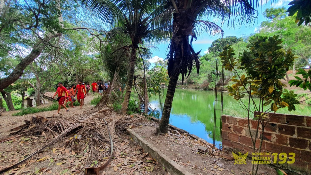 Bombeiros localizam corpo de criança que estava desaparecida após afogamento em barragem de Arapiraca - Foto: Assessoria