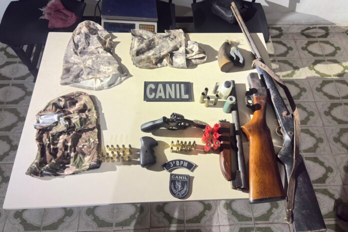 PM apreende seis armas de fogo em ações policiais em Arapiraca e Taquarana