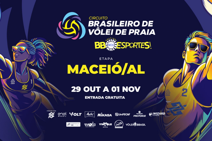 Circuito Brasileiro de Vôlei de Praia será realizado em Maceió a partir desta quinta-feira (29)