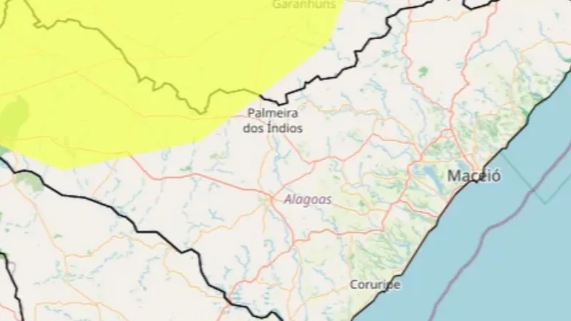 Inmet alerta para baixa umidade em 25 cidades de Alagoas até domingo