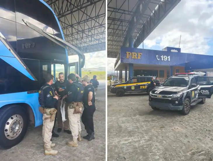 Operação Eixo Norte apreende cocaína e maconha em ônibus interestadual na BR-104